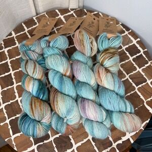 NWT Yarn Bee Alpaca Wool Periwinkle Paradise 4 Skeins Lot DISCONTINUED 740 yrds